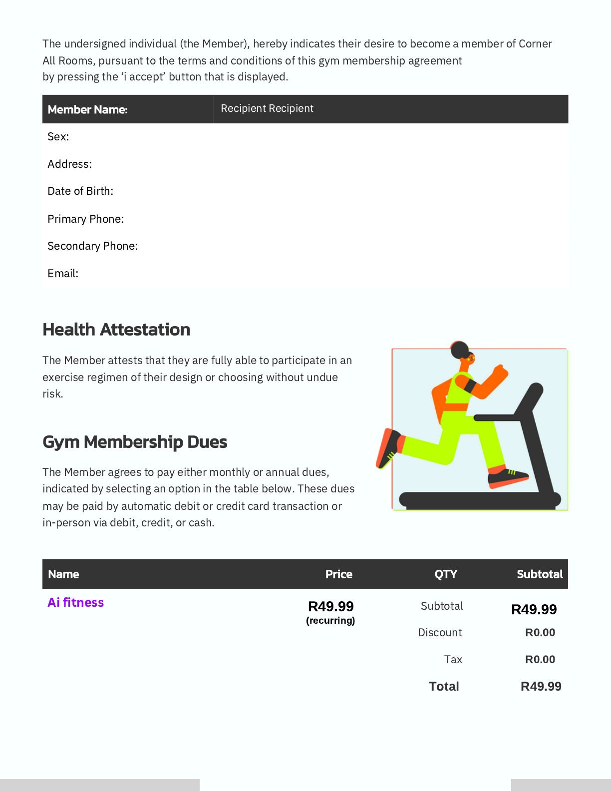 Page 2 - Membership Agreement